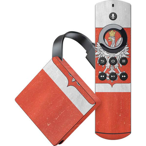 Poland Flag Distressed Amazon Fire TV Skin
